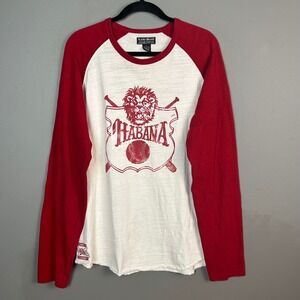 Lucky Brand VTG T-shirt Men's Large Habana Baseball Raglan Graphic Cuba 90s